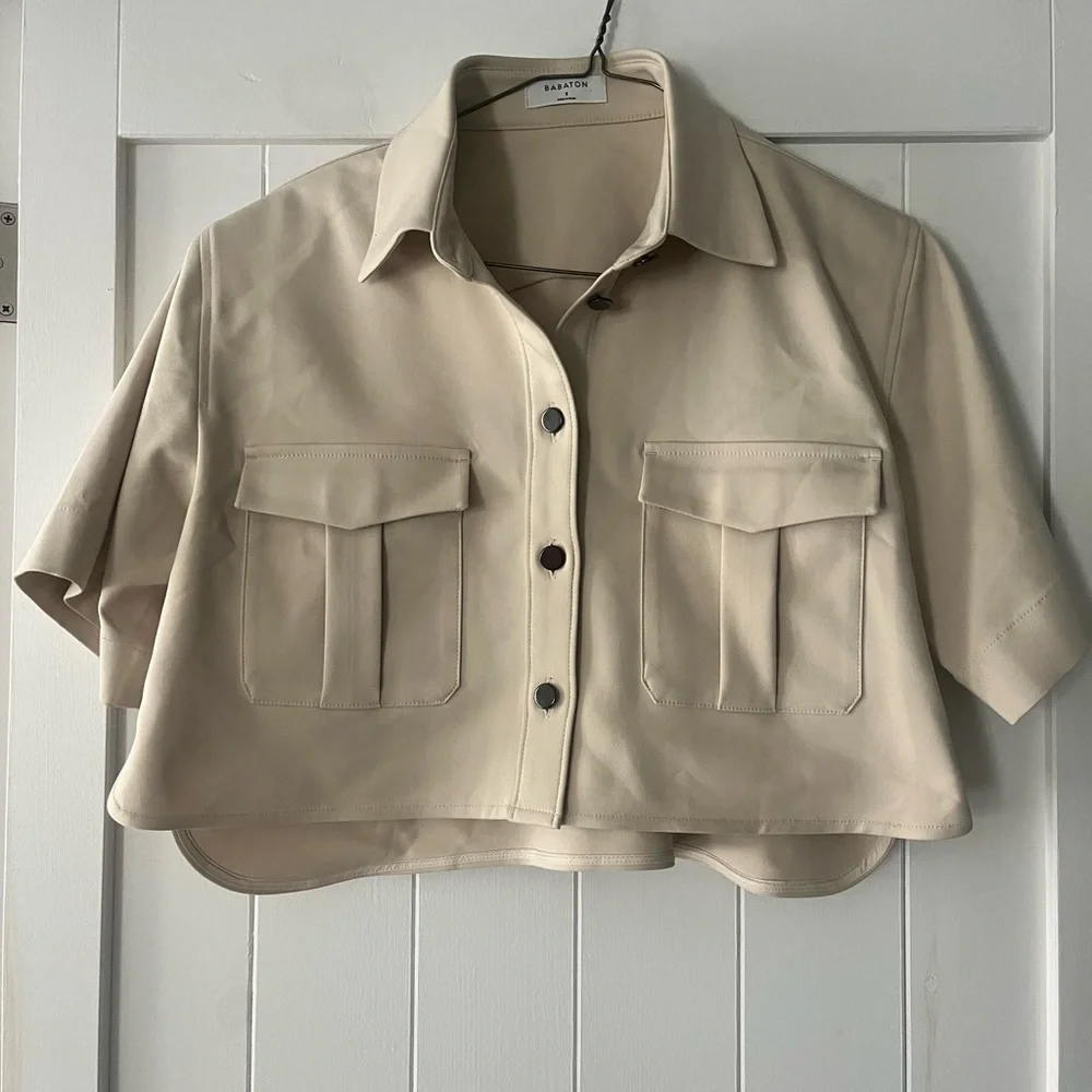 Aritzia Babaton Torino cropped shirt/jacket - Picture 2 of 7